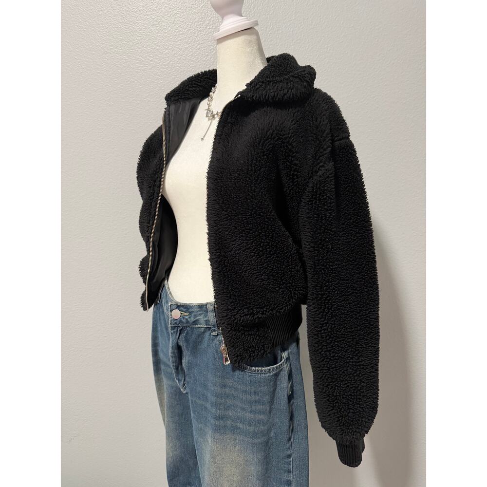 Nasty Gal Fleece Bomber Jacket - Picture 2 of 6